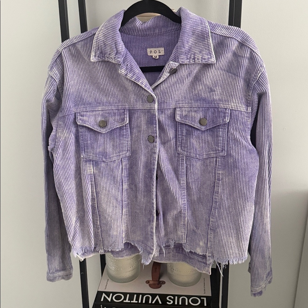 POL Purple Corduroy Jean Jacket